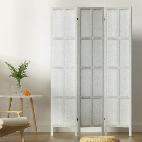 Room Divider Screen Privacy Wood Dividers Stand 3 Panel White