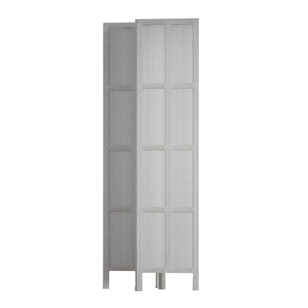 Room Divider Screen Privacy Wood Dividers Stand 4 Panel White