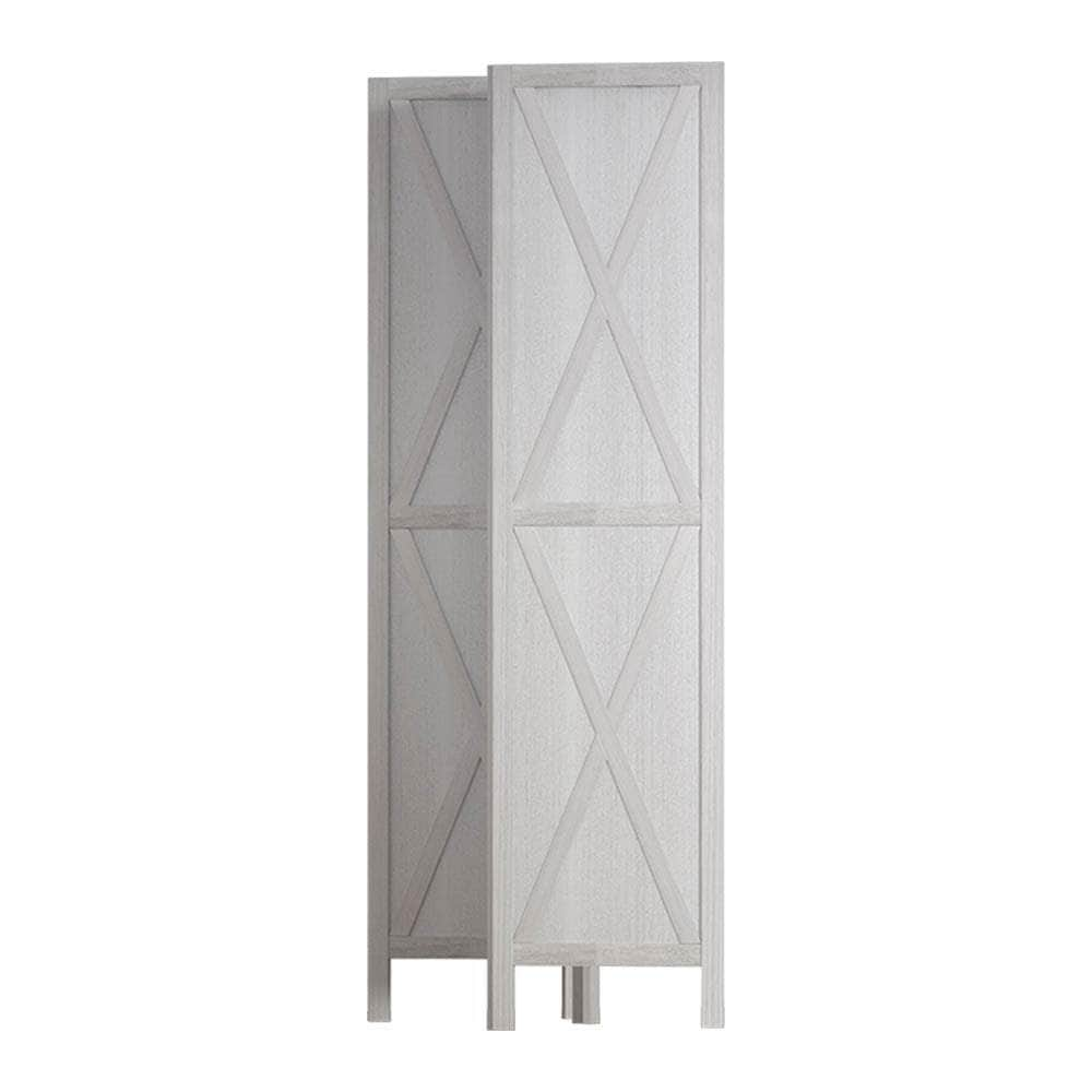 Room Divider Screen Privacy Wood Dividers Stand 4 Panel White