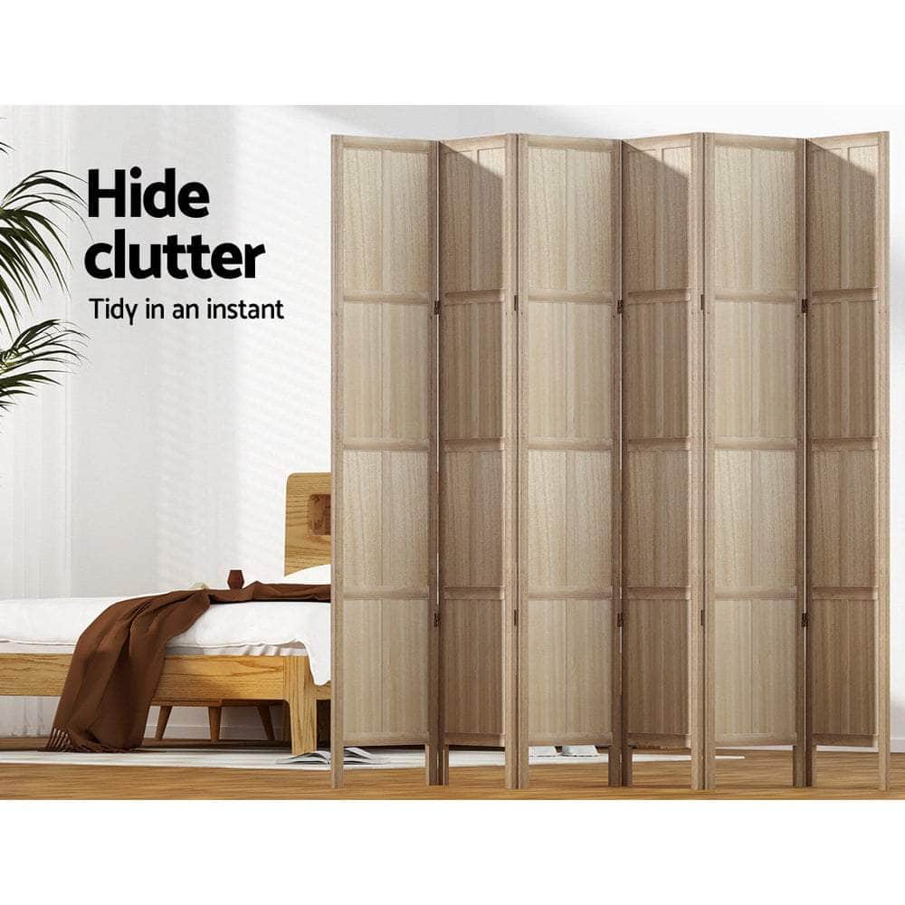 Room Divider Screen Privacy Wood Dividers Stand 6 Panel