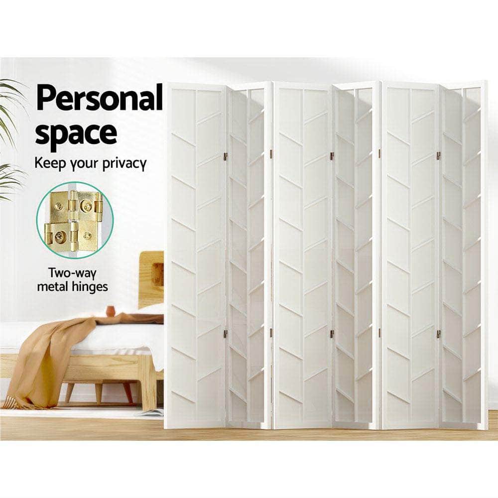 Room Divider Screen Privacy Wood Dividers Stand 6 Panel Archer White
