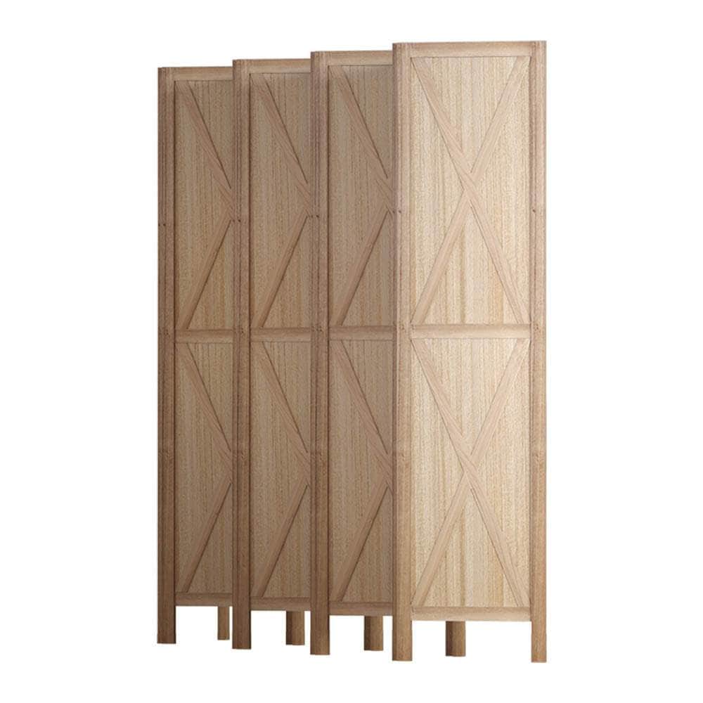 Room Divider Screen Privacy Wood Dividers Stand 8 Panel Brown