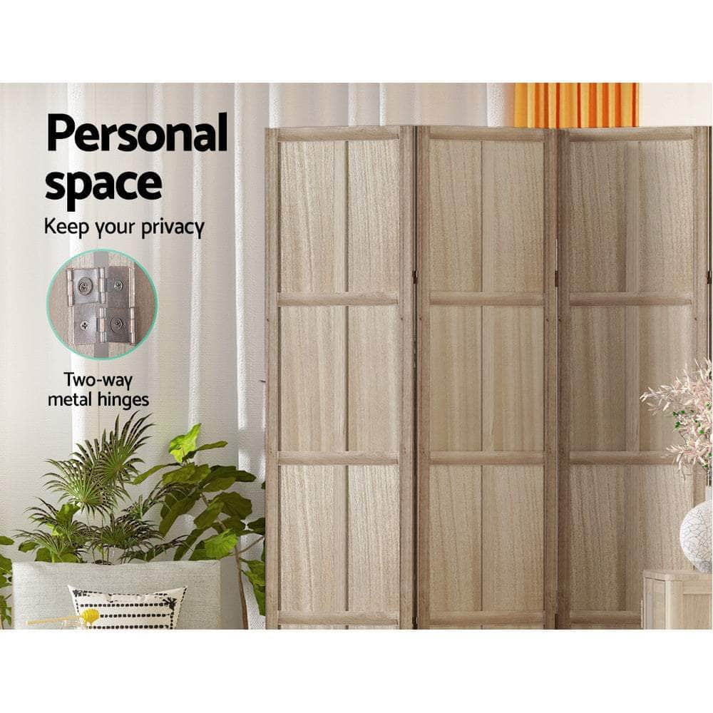 Room Divider Screen Privacy Wood Dividers Stand 8 Panel Brown
