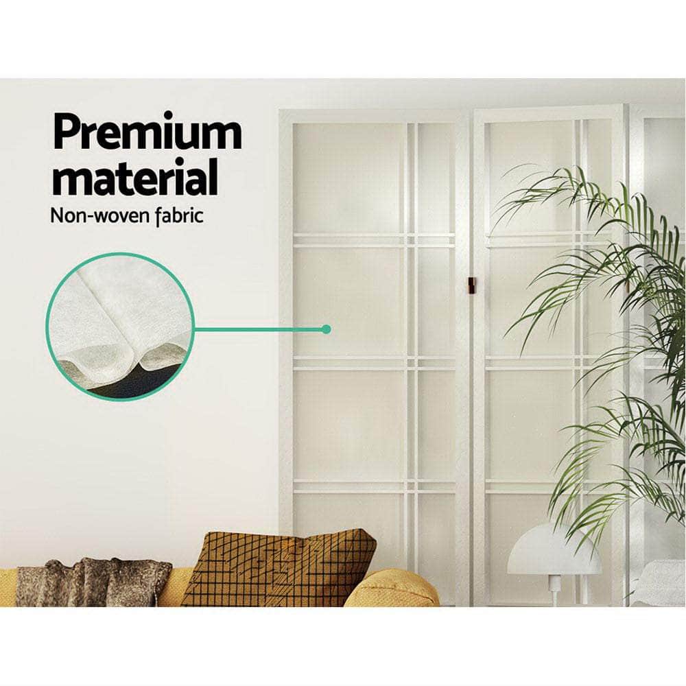Room Divider Screen Privacy Wood Dividers Stand 8 Panel Nova White