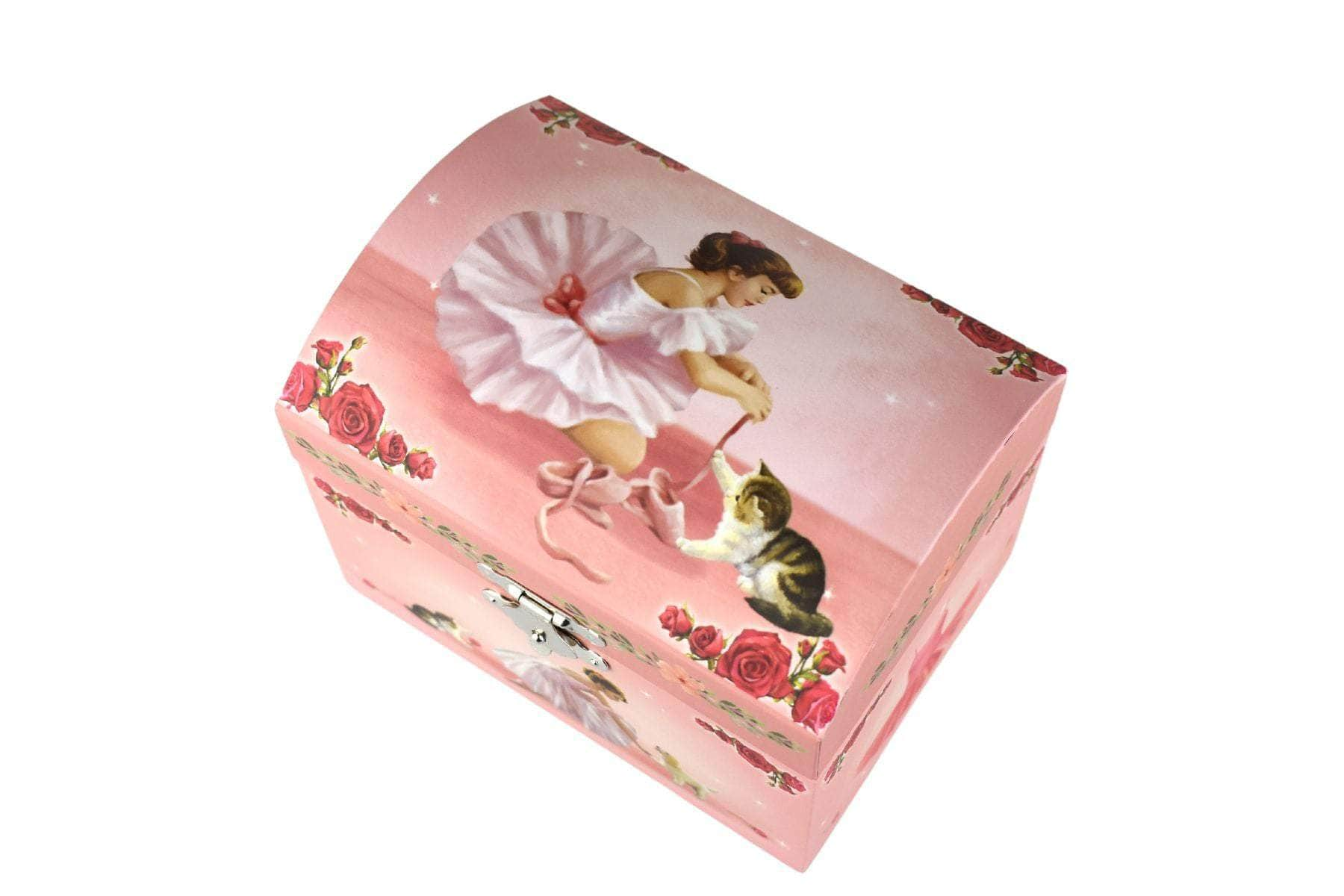 Rose Ballerina Dome Music Box