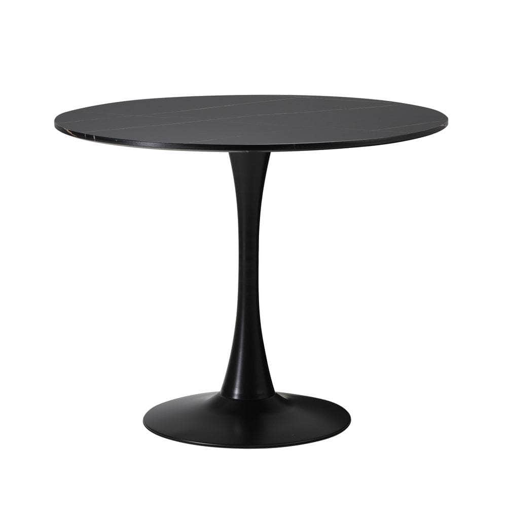 Round Dining Table with Dining Chairs PU Leather/Velvet