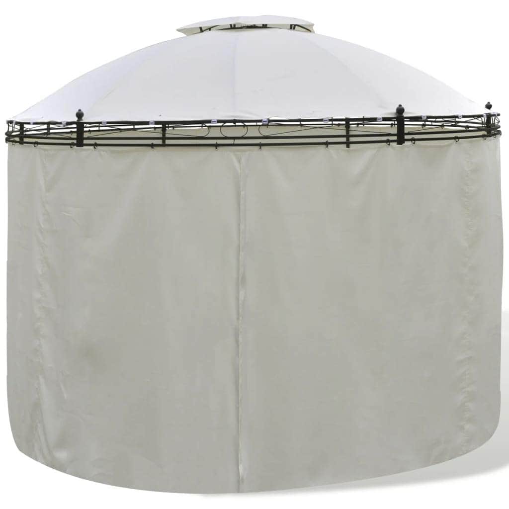 Round Gazebo with Curtains