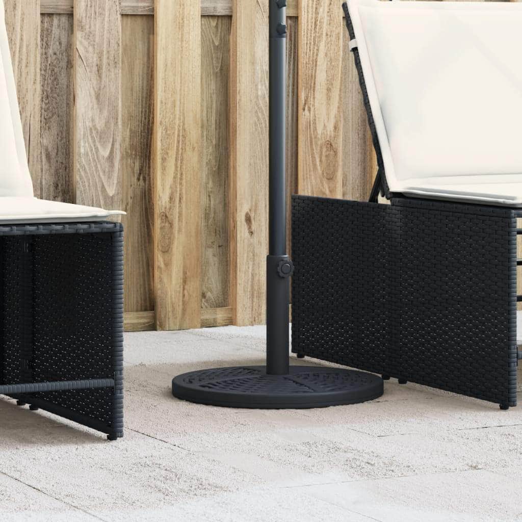Round Parasol Base with 12 kg Poles