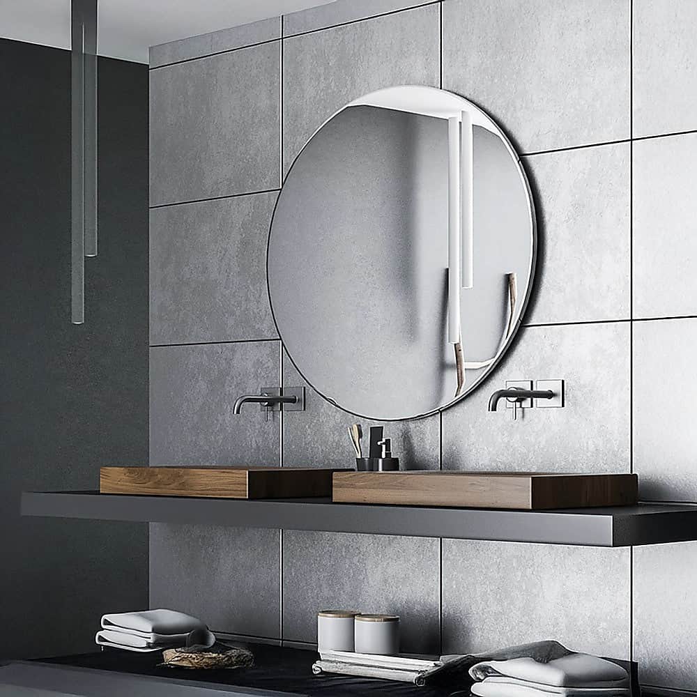 Round Wall Mirror Bathroom Makeup Mirror-80cm/90cm