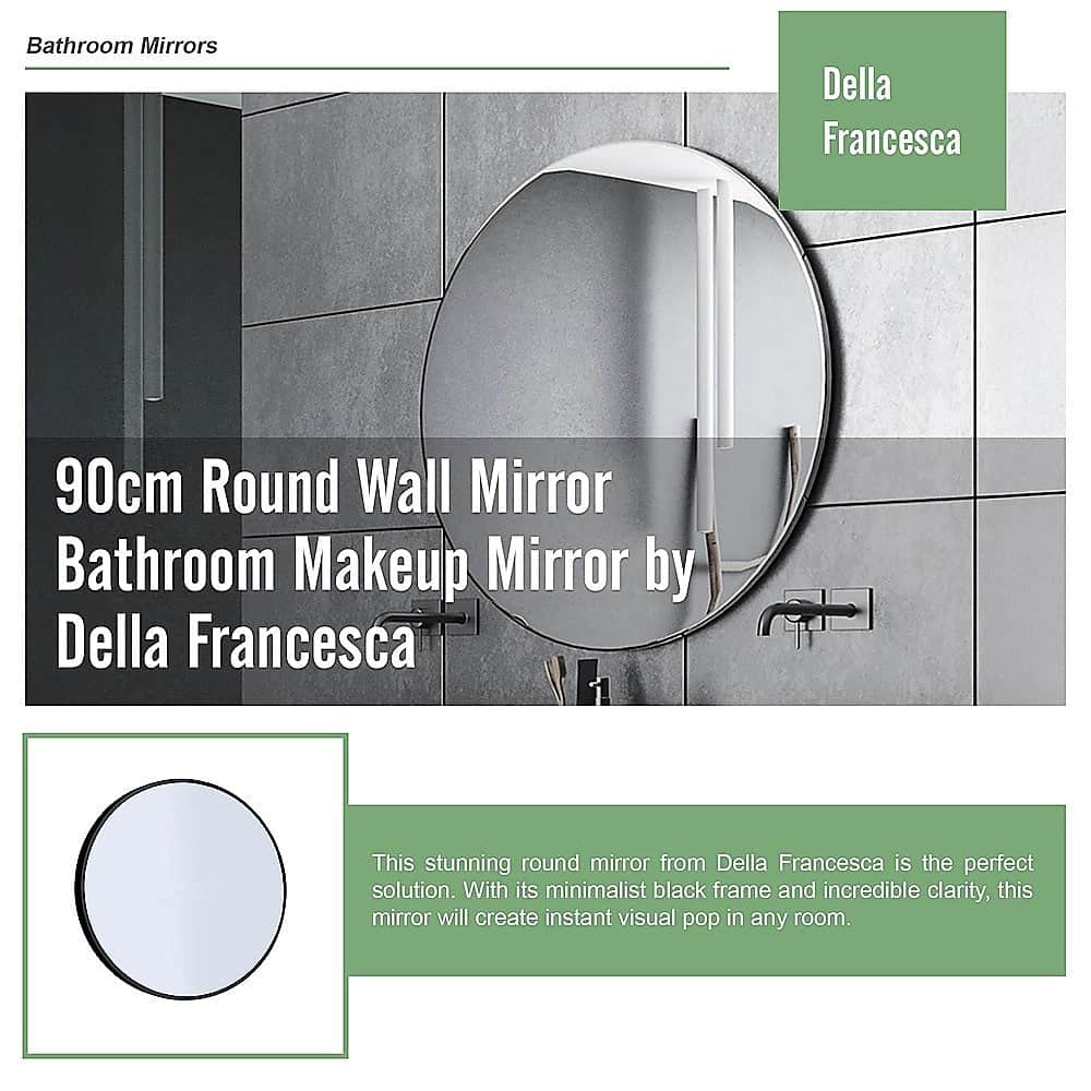 Round Wall Mirror Bathroom Makeup Mirror-80cm/90cm