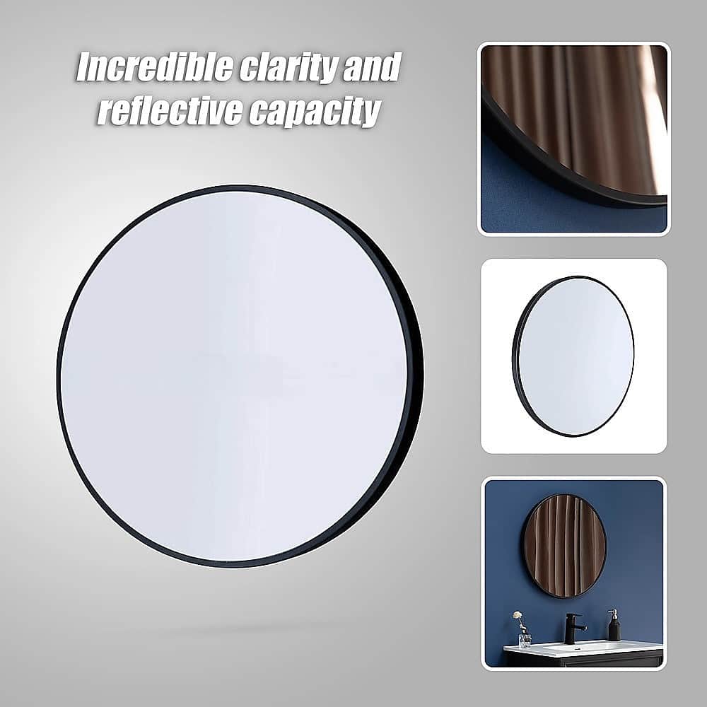 Round Wall Mirror Bathroom Makeup Mirror-80cm/90cm