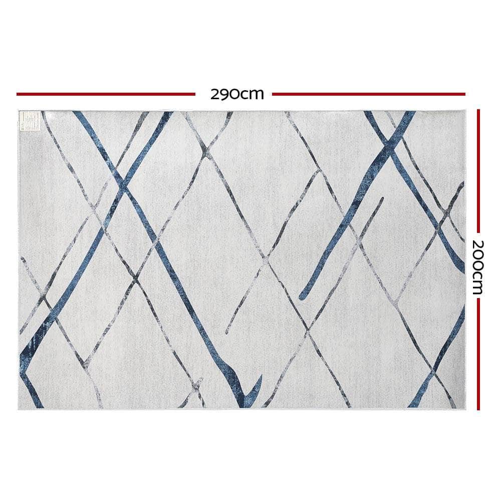 Rug 200x290cm Area Rug Washable Mat Large Carpet Soft Short Pile Jaca