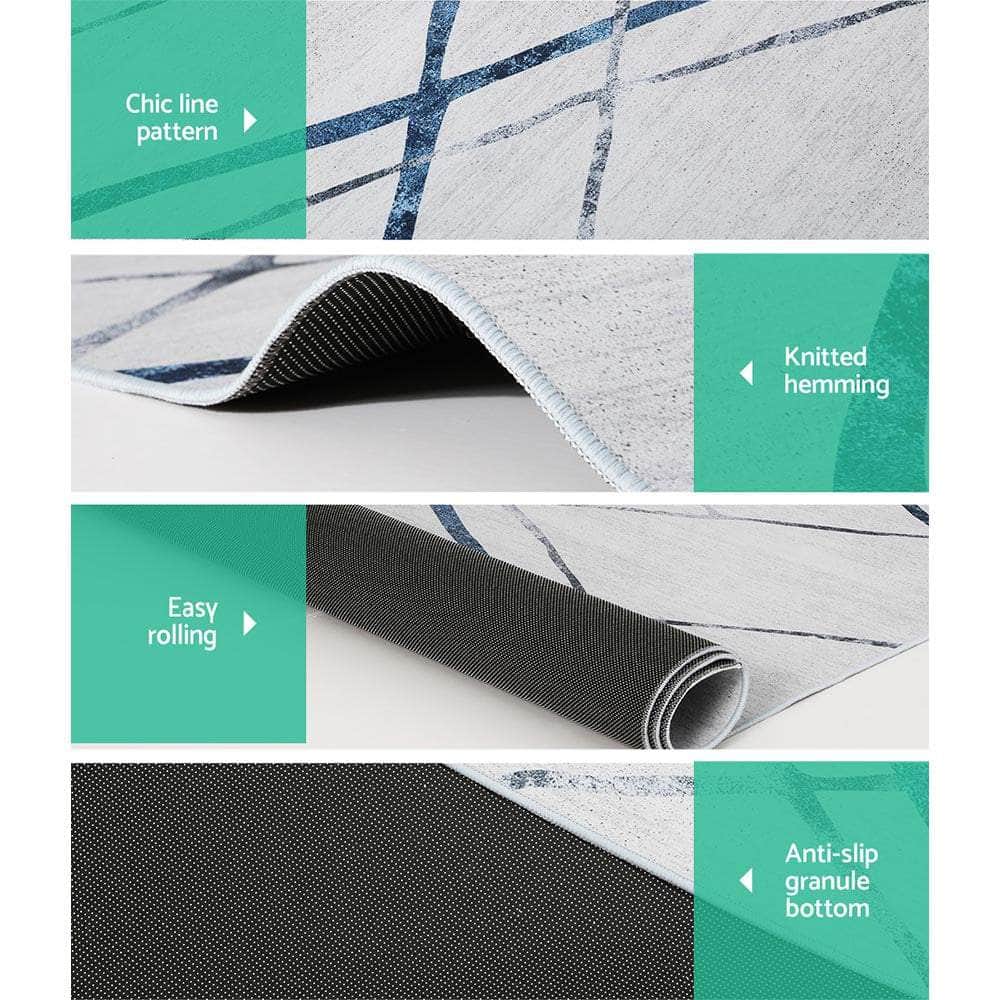 Rug 200x290cm Area Rug Washable Mat Large Carpet Soft Short Pile Jaca