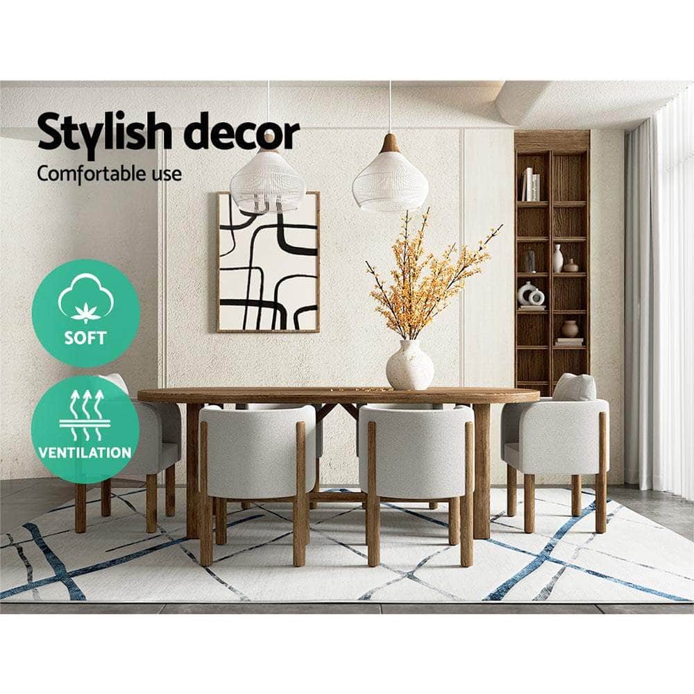 Rug 200x290cm Area Rug Washable Mat Large Carpet Soft Short Pile Jaca