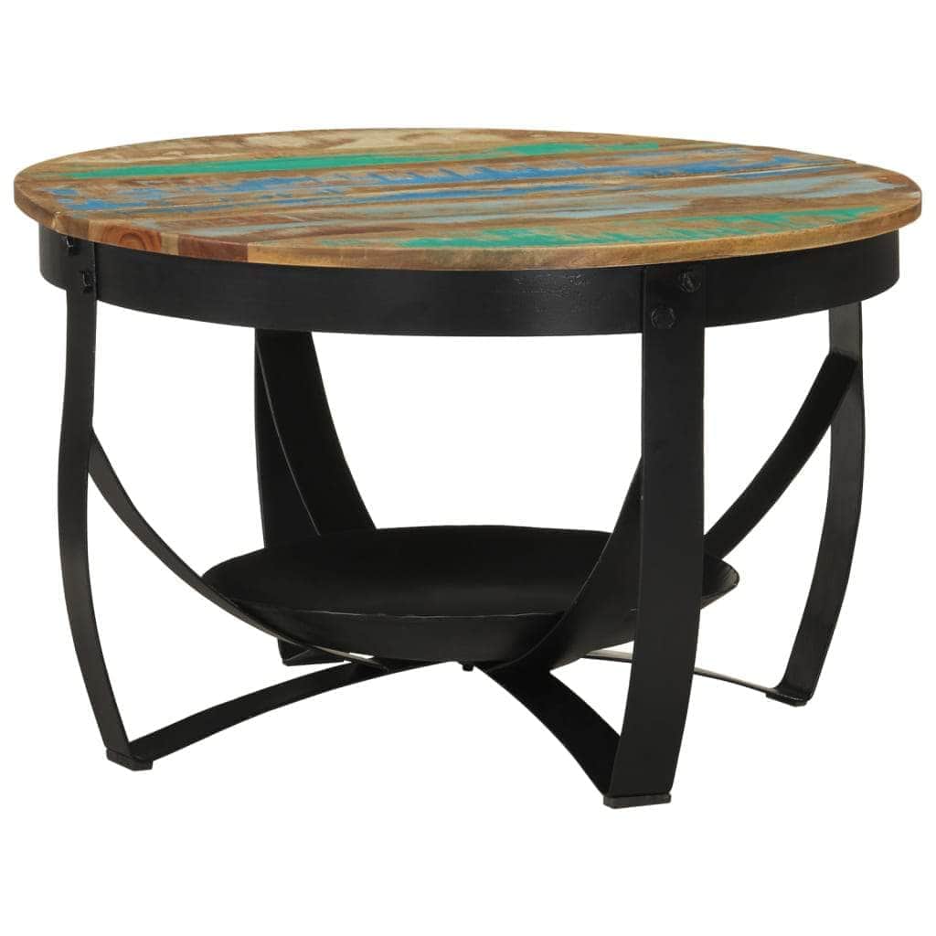 Rustic Brew: Reclaimed Wood and Iron Coffee Table