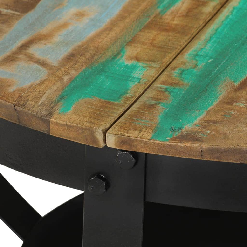 Rustic Brew: Reclaimed Wood and Iron Coffee Table