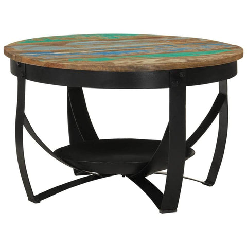 Rustic Brew: Reclaimed Wood and Iron Coffee Table