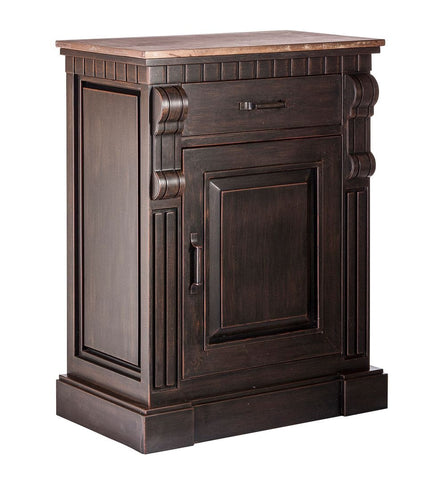 Rustic Iron Sideboard Buffet Cabinet with Ample Drawer Storage and Solid Wood Top