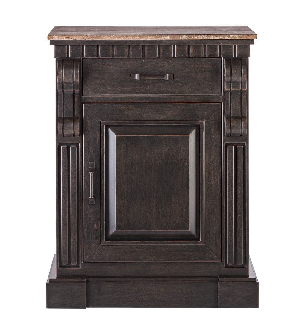 Rustic Iron Sideboard Buffet Cabinet with Ample Drawer Storage and Solid Wood Top