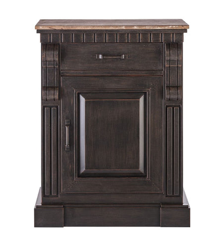 Iron Sideboard Buffet Cabinet With Drawer Storage And Wood Top