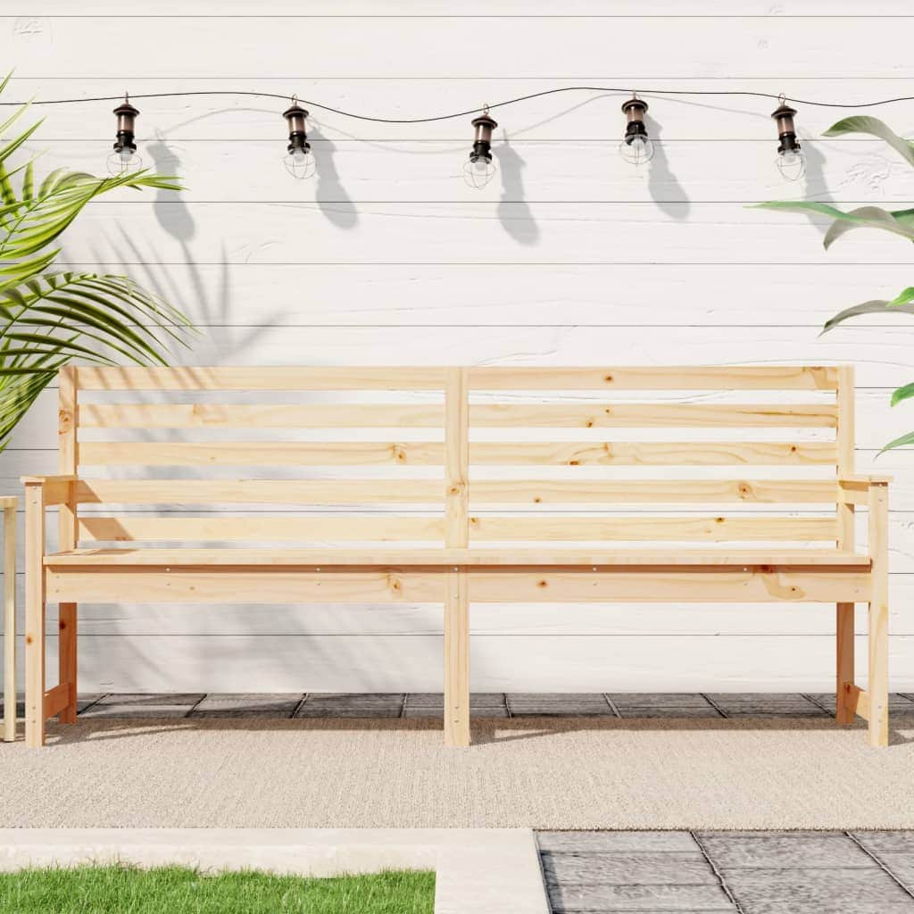 Rustic Pine Solid Wood Garden Bench