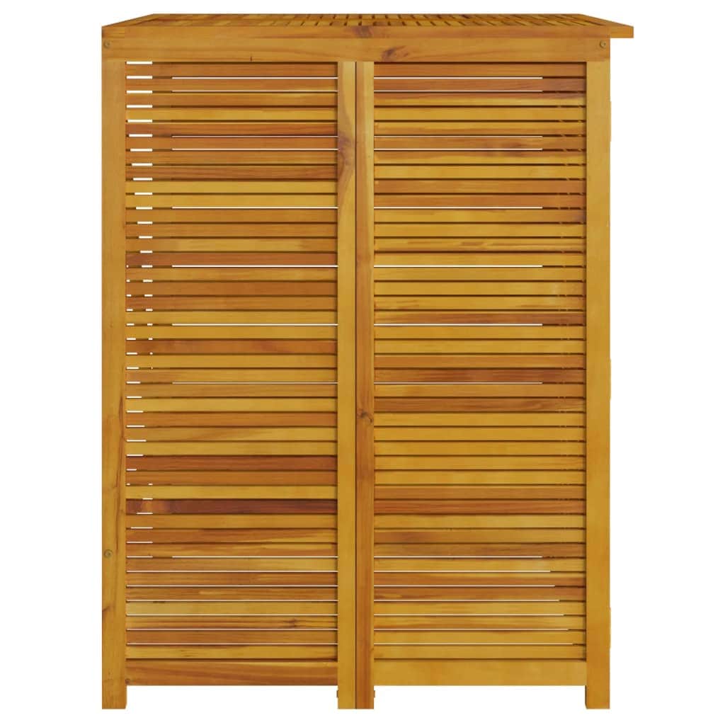 Rustic Wood Enclosure for Individual Trash Bin: Acacia Garbage Shed