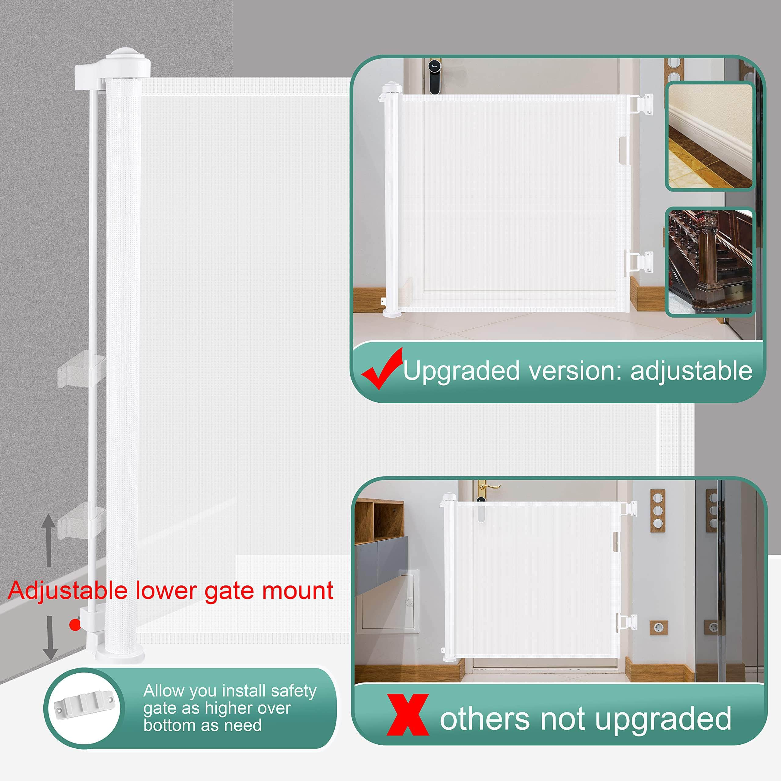 SafeGuard 1.5M Retractable Pet Gate for Indoor-Outdoor Security