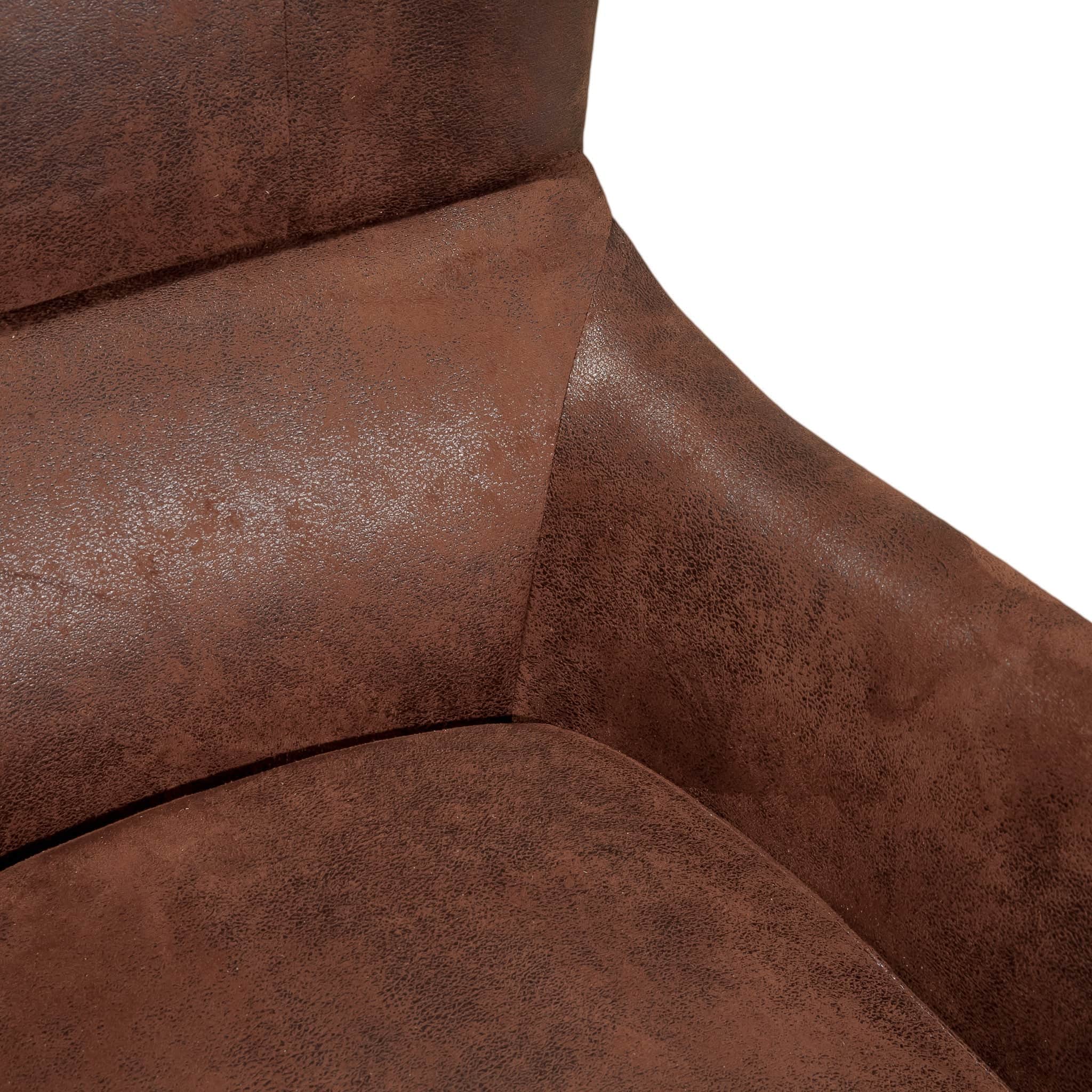 Salerno Brown Microfibre High Back Armchair