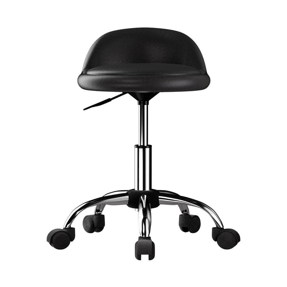 Salon Stool Swivel Chair Backrest Chairs Black/Brown