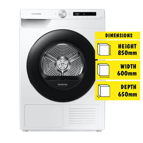 Samsung DV80T5420AW 8kg AI-Enabled Heat Pump Dryer (White)