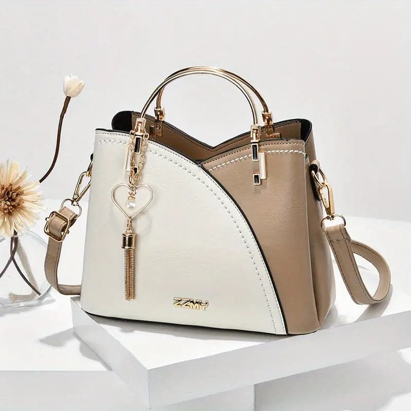 Satchel Bag with Metal Tassel Accent for Fashionable Women