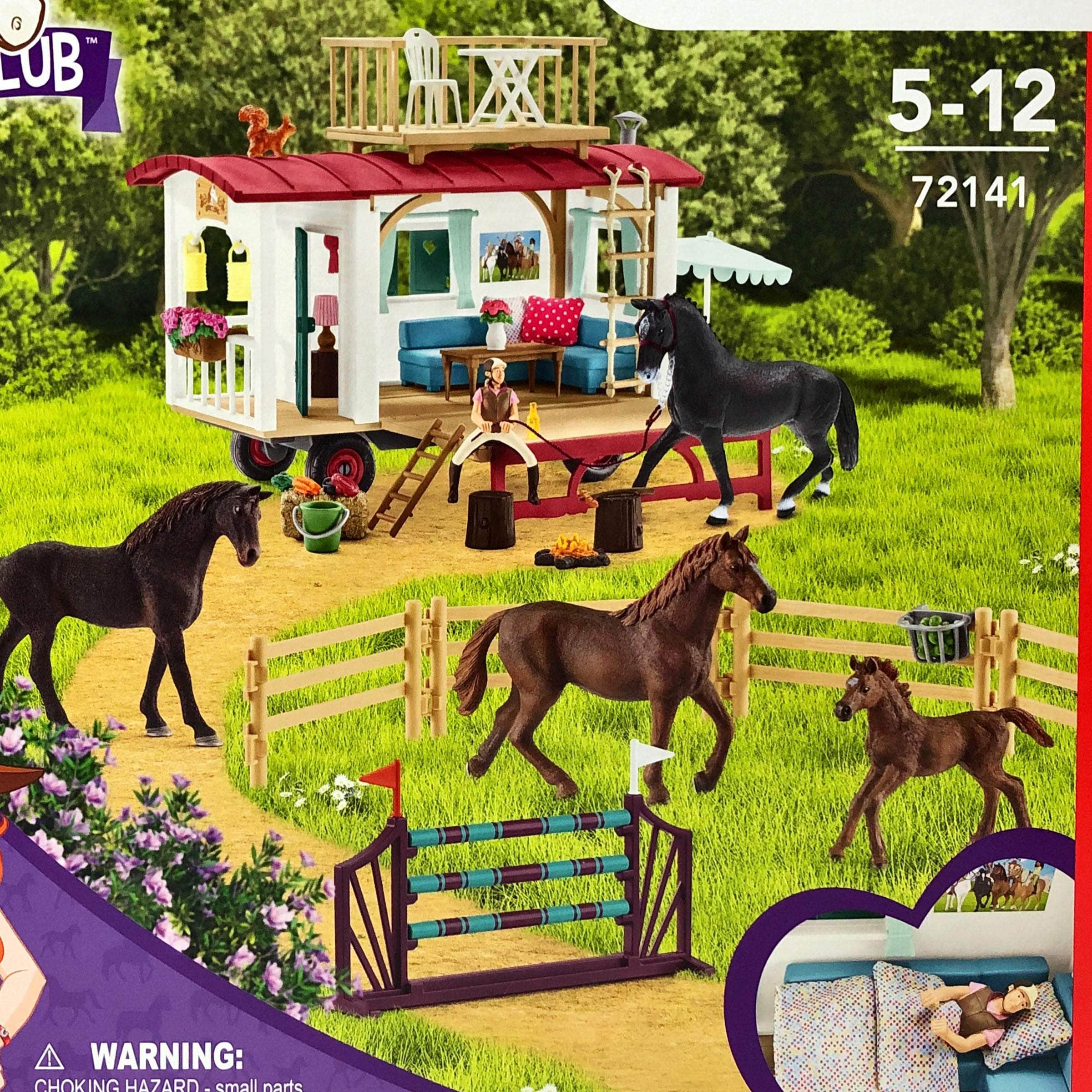 Schleich Large Playset Secret Horse Training At The Horse Club Caravan 72141