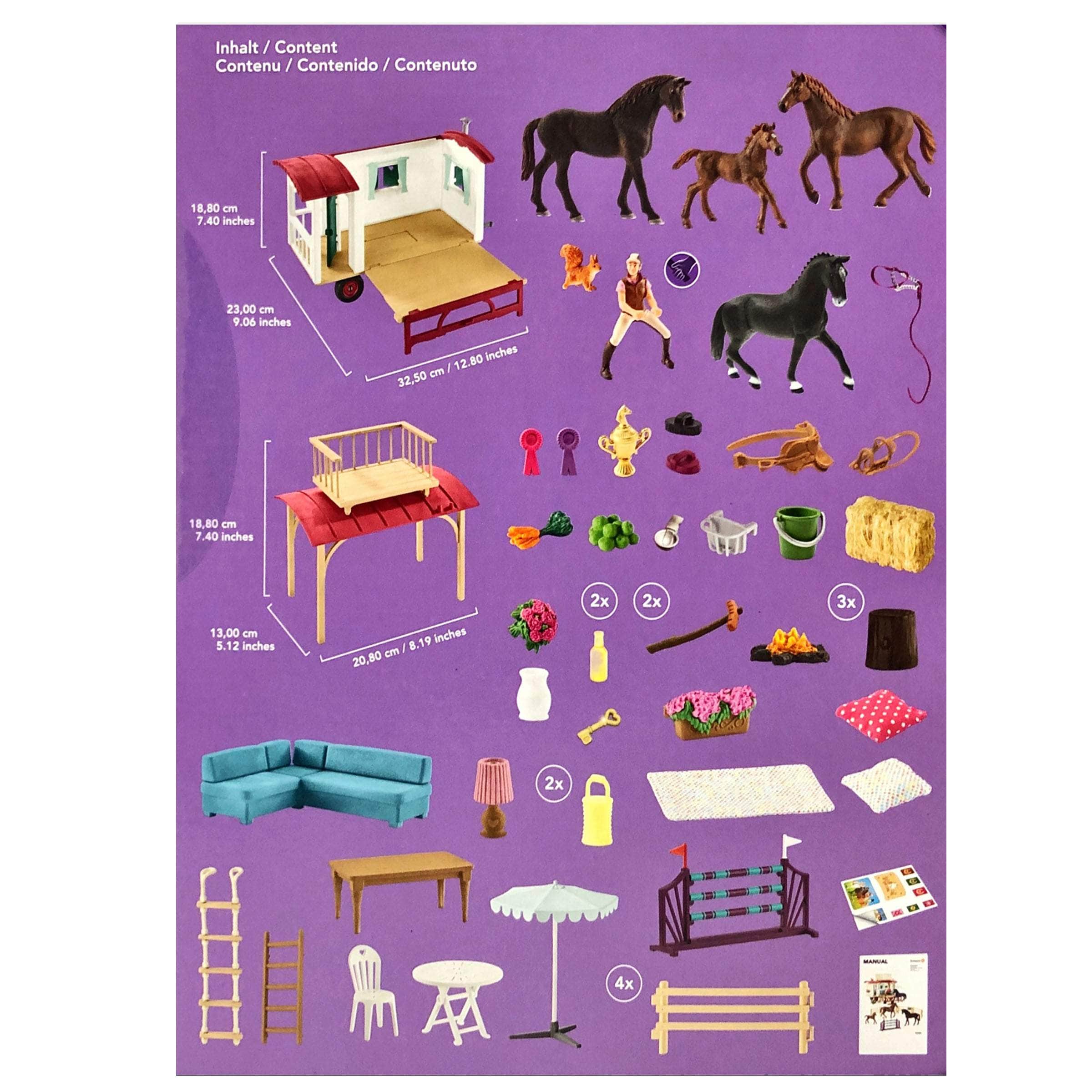 Schleich Large Playset Secret Horse Training At The Horse Club Caravan 72141