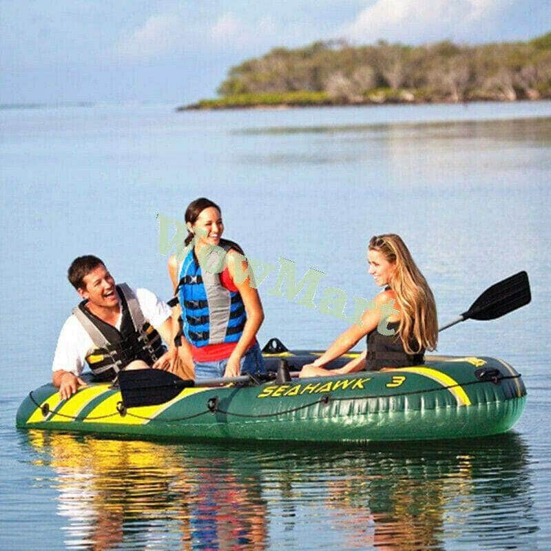 Seahawk 3 Person Inflatable Boat Fishing Boat Raft Set 68380Np Au