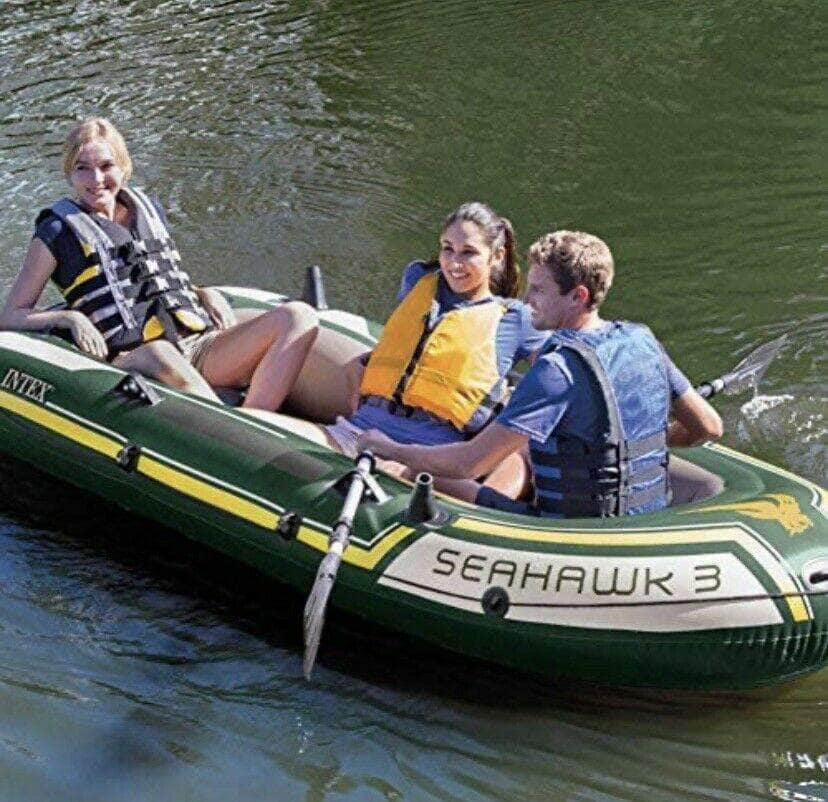 Seahawk 3 Person Inflatable Boat Fishing Boat Raft Set 68380Np Au