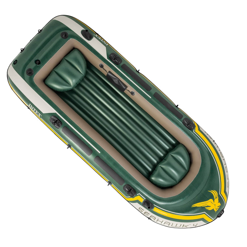 Seahawk 4 Inflatable Boat Set 4-Person Fishing Raft Oars Pump