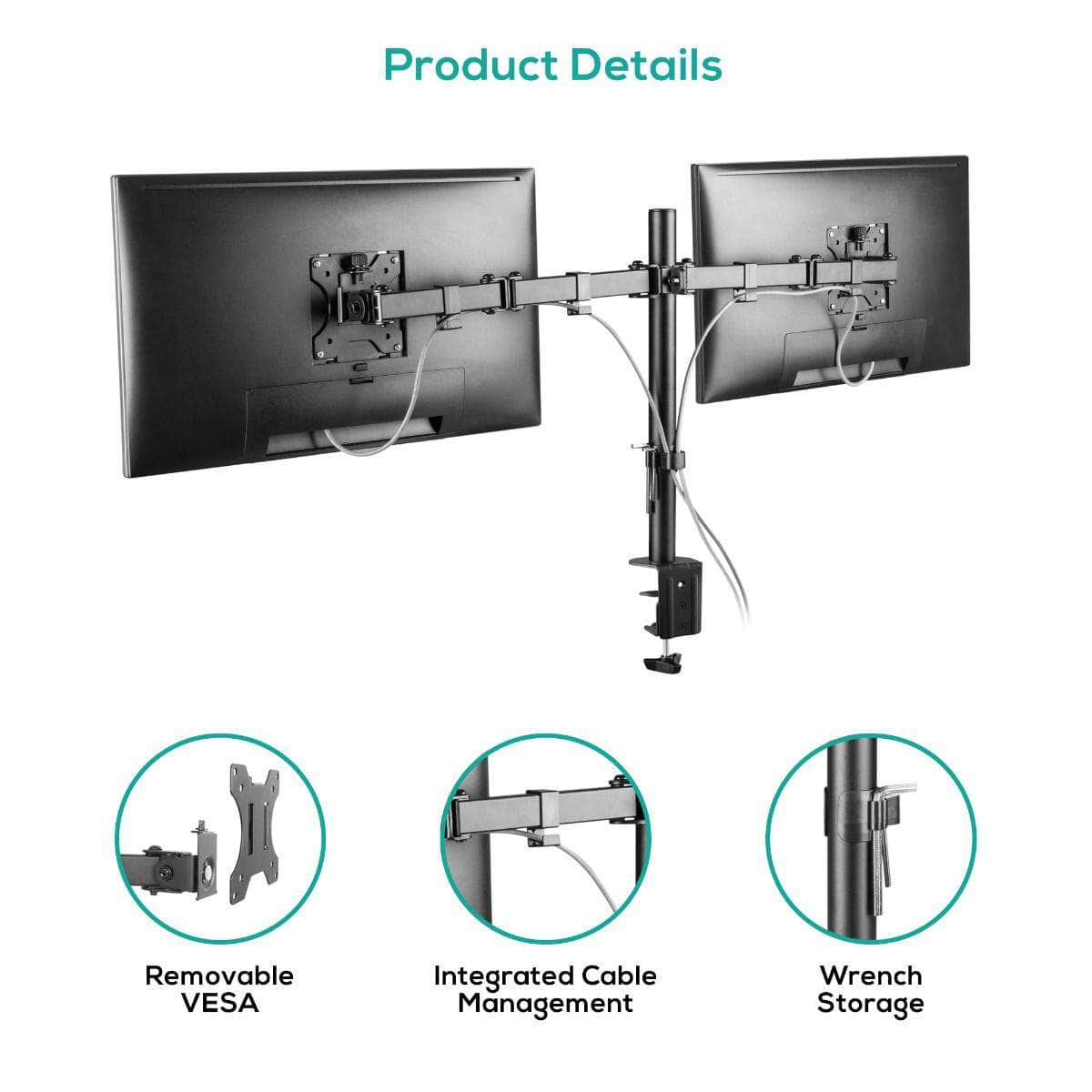 Seamless Flexibility: Discover the  Dual Monitor Screen Double Joint Monitor Arm