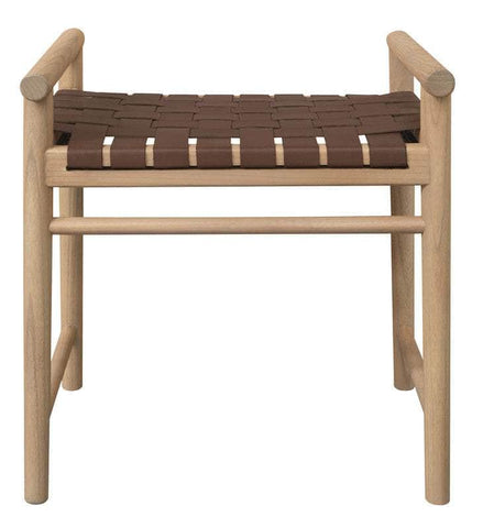 Seater Bench with Leather (Black)