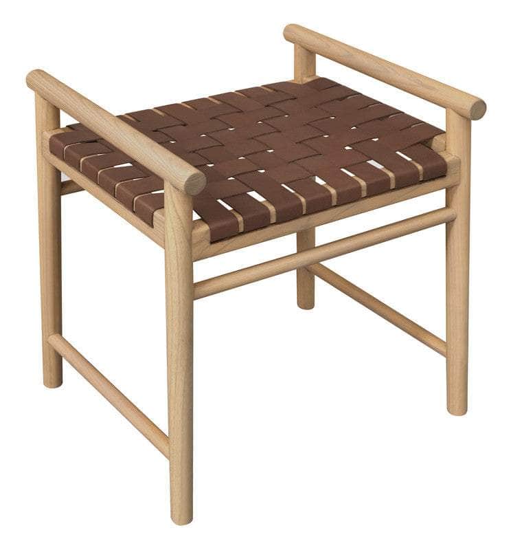 Seater Bench with Leather (Black)