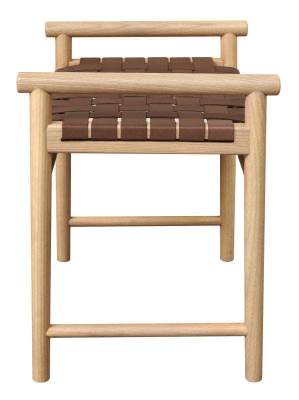 Seater Bench with Leather (Black)