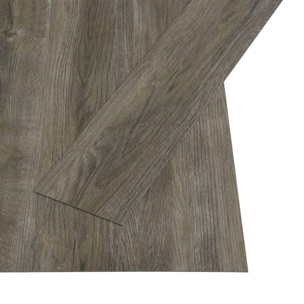 Self-adhesive Flooring Planks 4.46 mÂ² 3 mm PVC Grey and Brown
