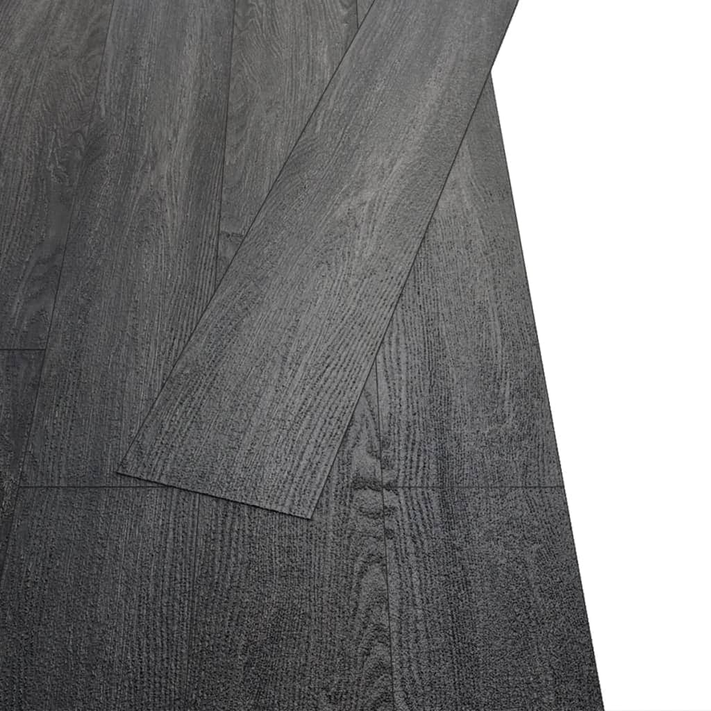 Self-adhesive PVC Flooring Planks 5.02 mÂ² 2 mm Black and White