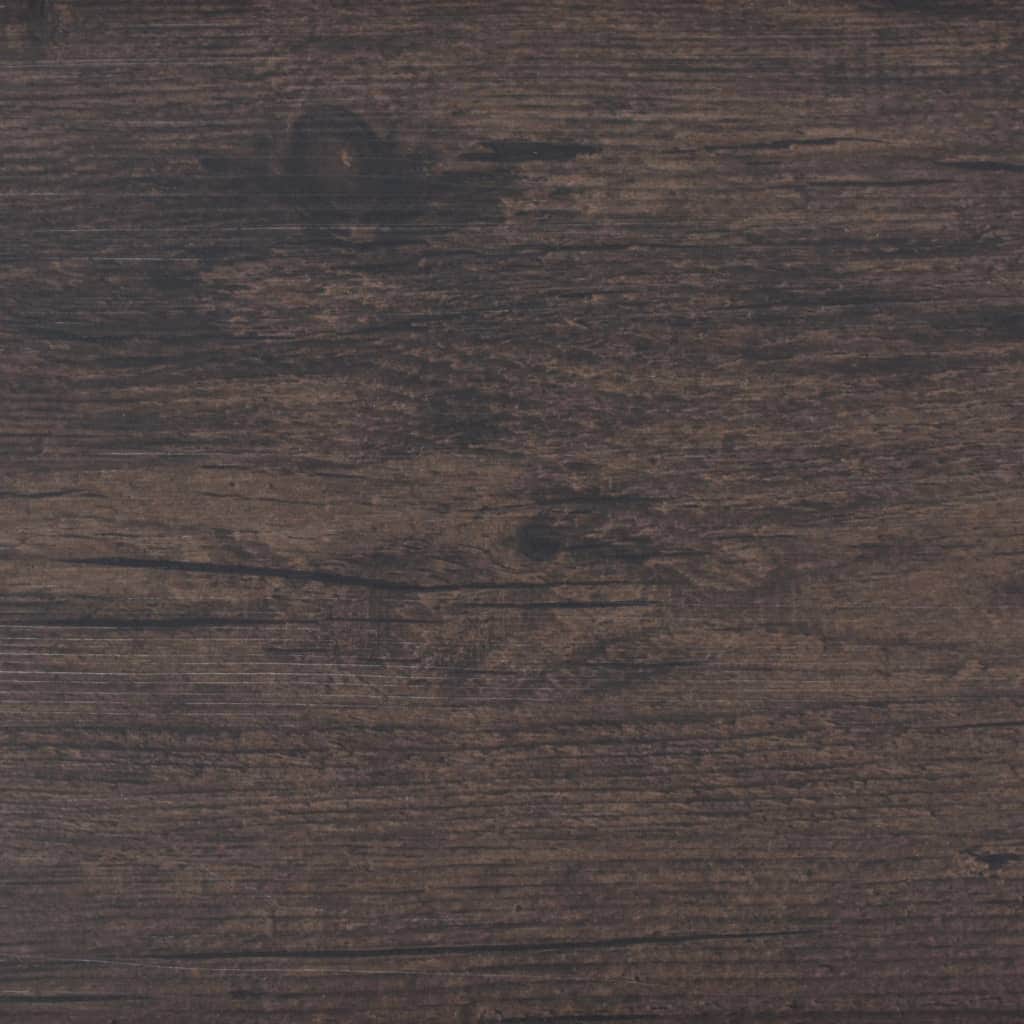 Self-adhesive PVC Flooring Planks 5.02 mÂ² 2 mm Dark Brown
