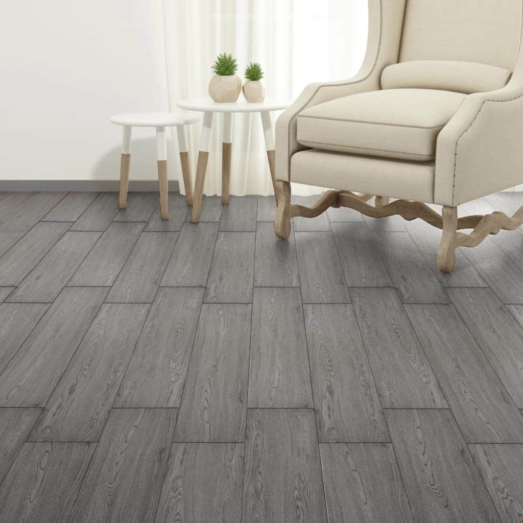 Self-adhesive PVC Flooring Planks 5.02 mÂ² 2 mm Dark Grey