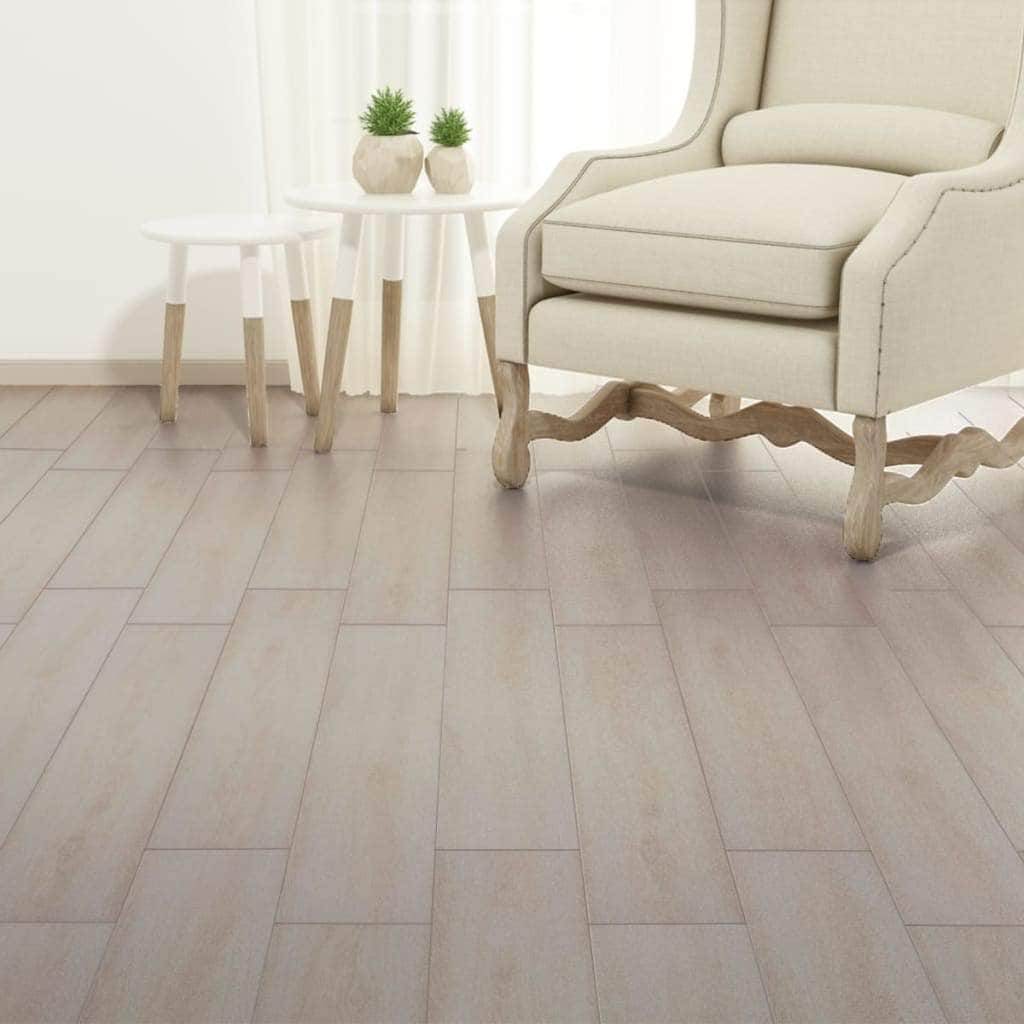 Self-adhesive PVC Flooring Planks 5.02 mÂ² 2 mm Oak Classic White