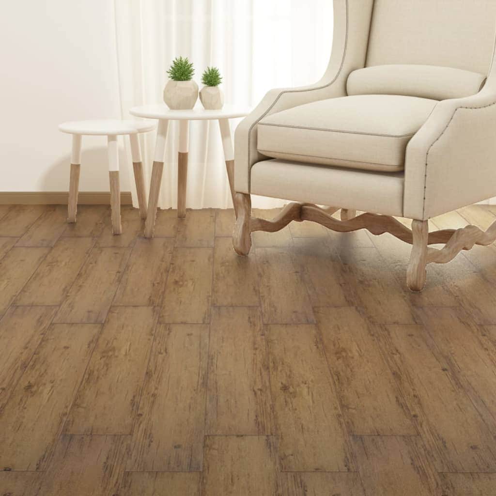 Self-adhesive PVC Flooring Planks 5.02 mÂ²  2 mm Walnut Brown