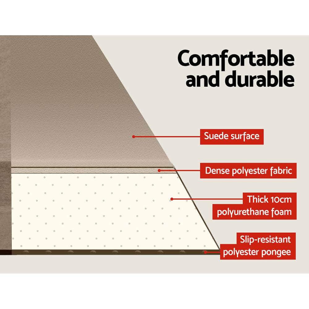 Self Inflating Mattress 10Cm Camping Mat Air Double Coffee
