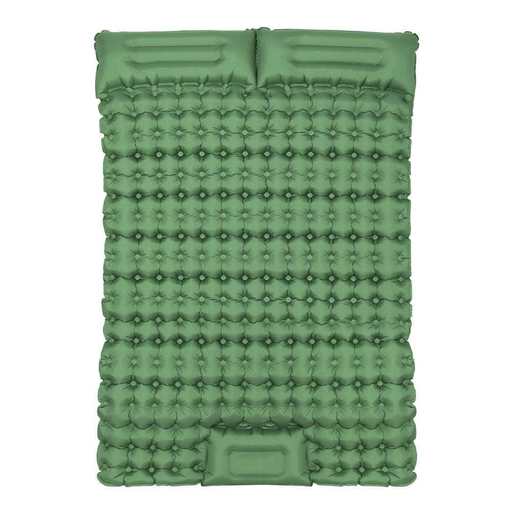 Self Inflating Mattress Camping Sleeping Mat Air Bed Pad Double Pillow