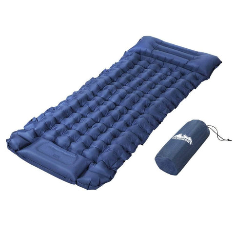 Self Inflating Mattress Camping Sleeping Mat Air Bed Single Pillow Bag
