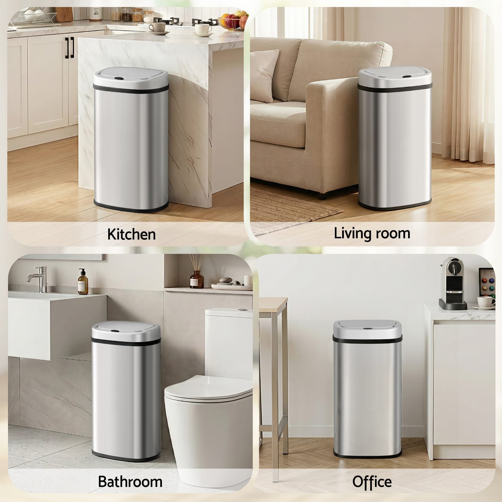 Automatic Bins - 60L Sensor Bin Motion Rubbish Automatic Silver - photo 11